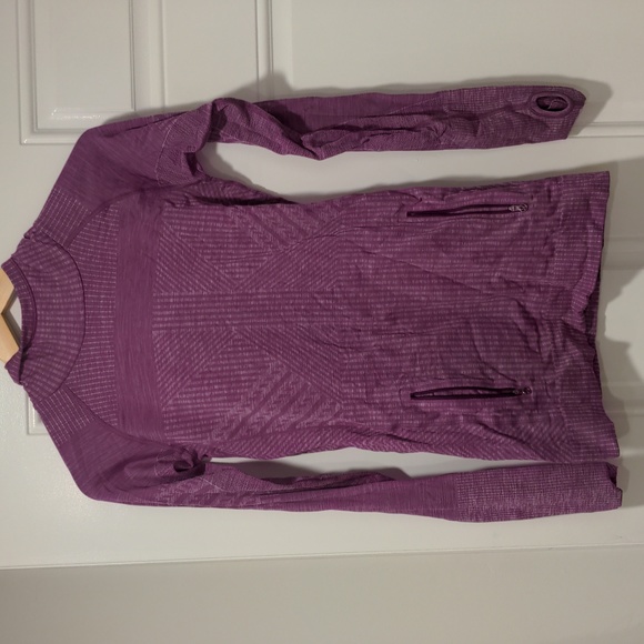 LULULEMON Rest Less Hoodie Swiftly Tech Long Sleeve Thumbholes Size 4 Violet - Picture 1 of 2